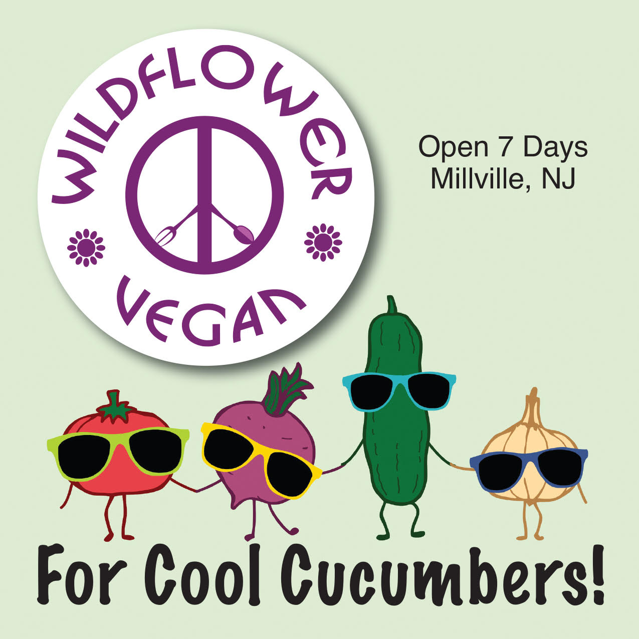 For Cool Cucumbers 4x4 Bumper Sticker